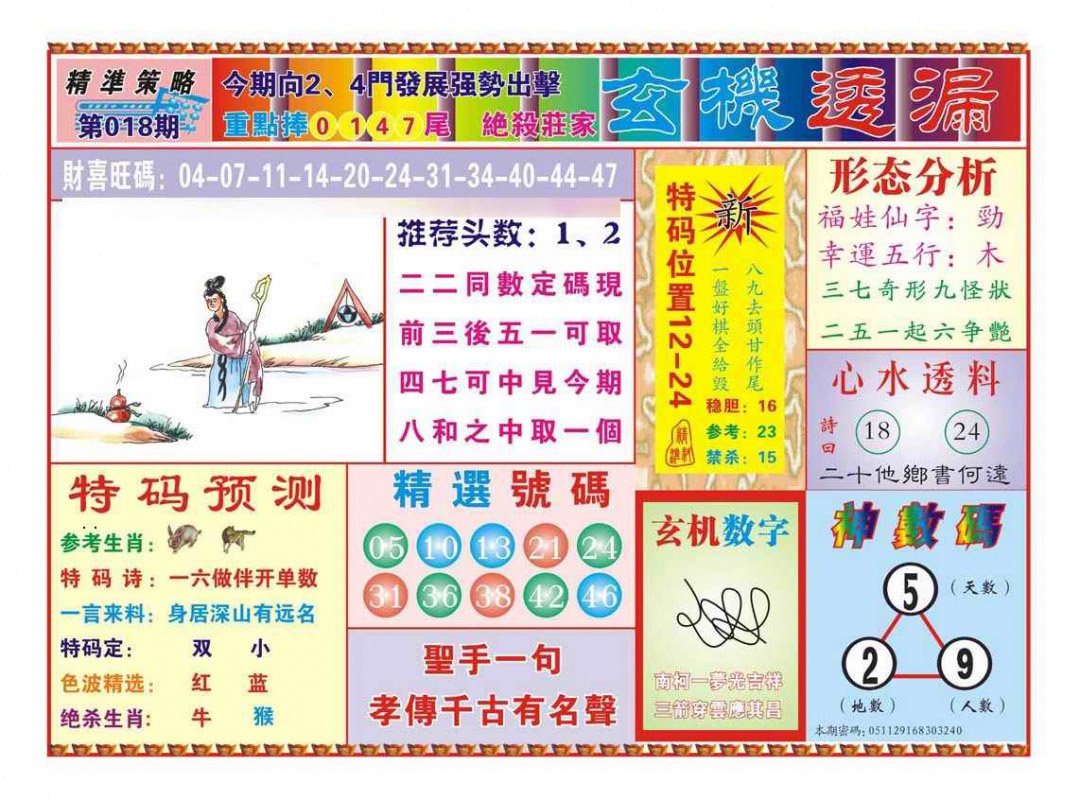 018期玄机透漏（新图）[图]