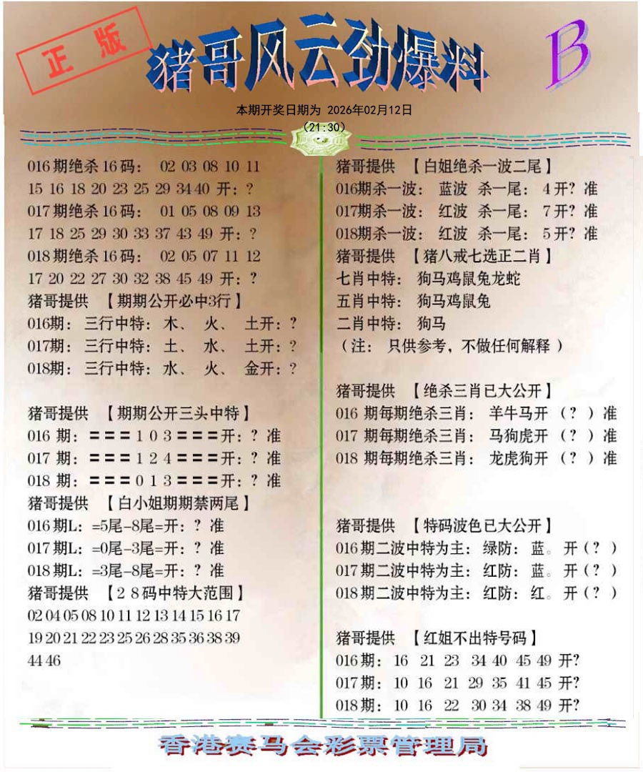 018期猪哥风云劲爆料B[图]