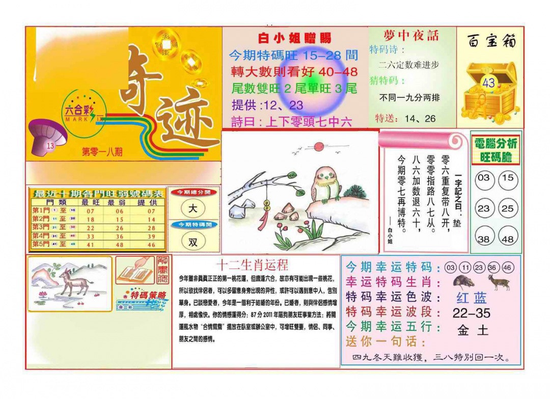 018期马经奇迹A(新图推荐)[图]