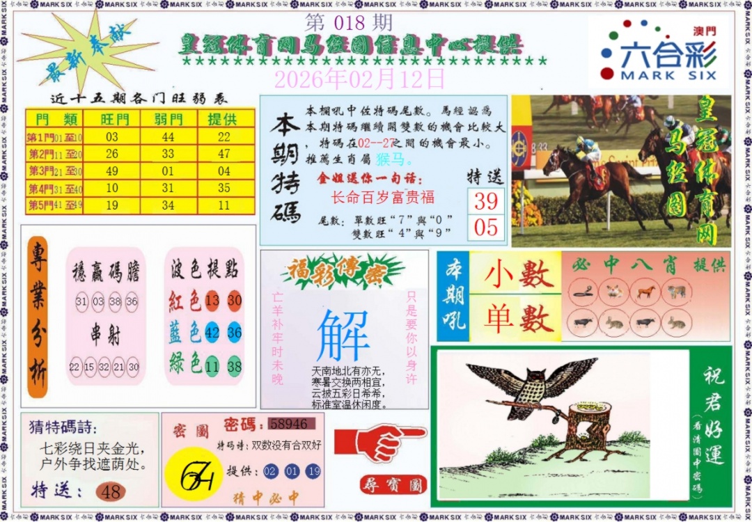 018期皇冠体育网马经图记录[图]