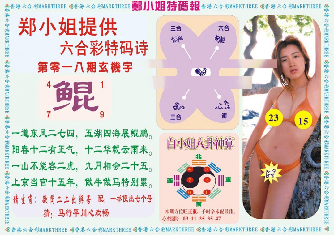 018期郑小姐特码报B[图]