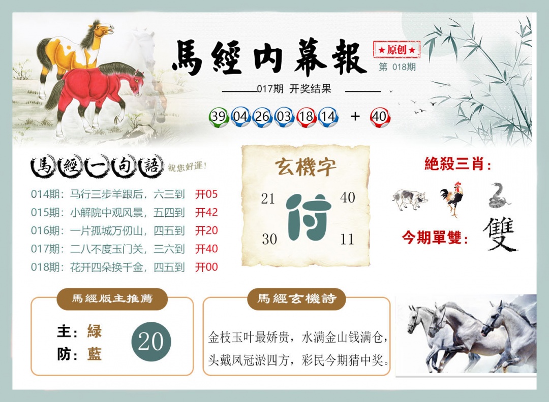 018期马经内幕报[图]