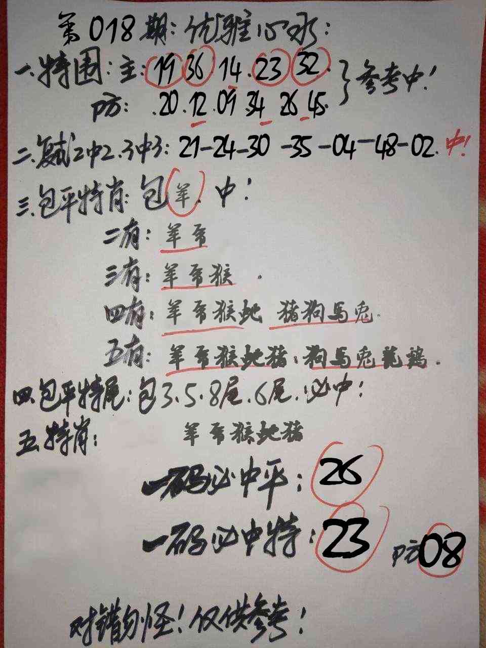 018期优雅心水[图]